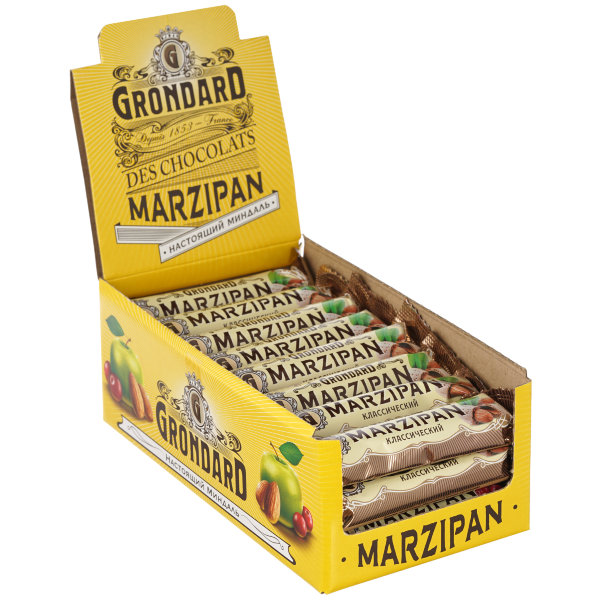 №1 TM Grondard     (9389) Батончики глазированные Марципановые Классика, (24шт по 50г)      в Калининграде