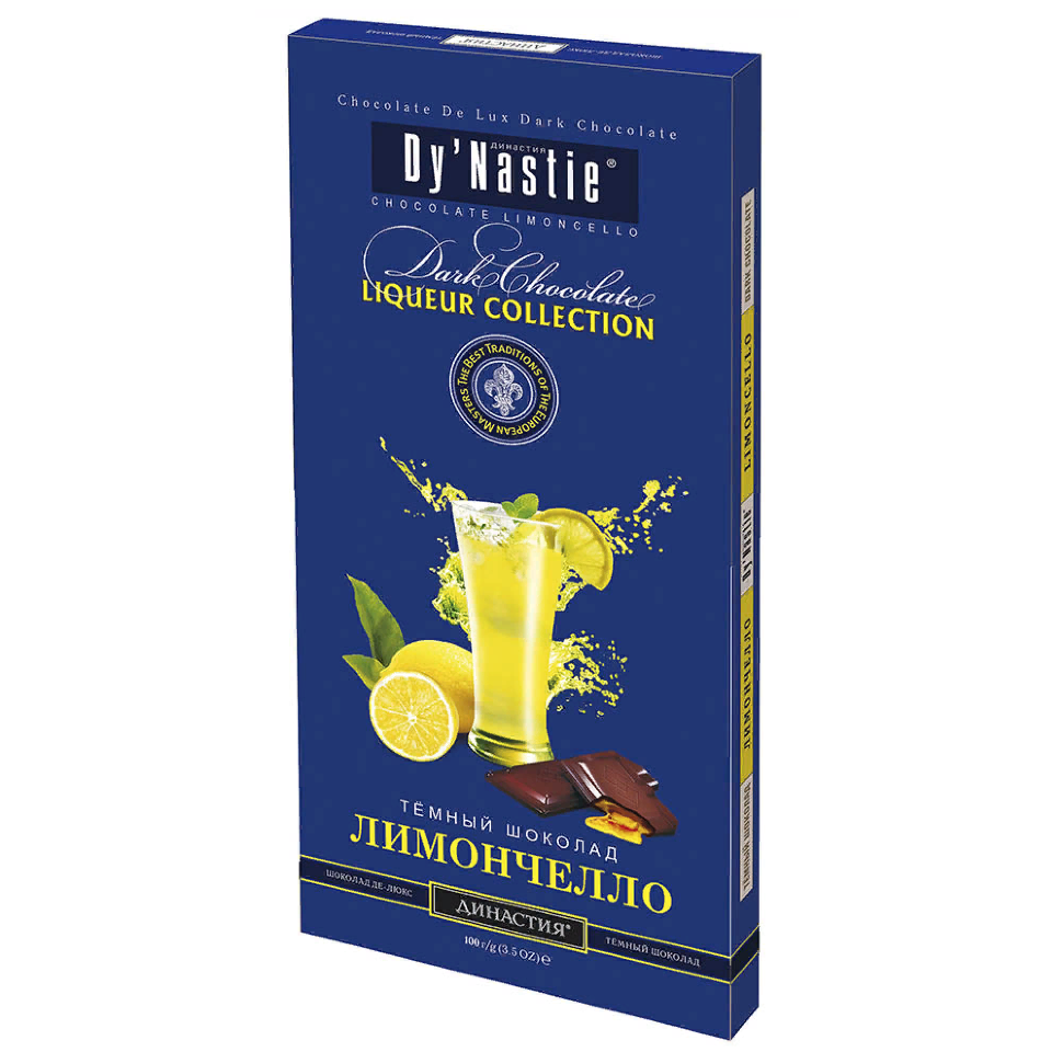  Династия Шоколад "Лимончело", (блок 10шт по 100г)  в Калининграде